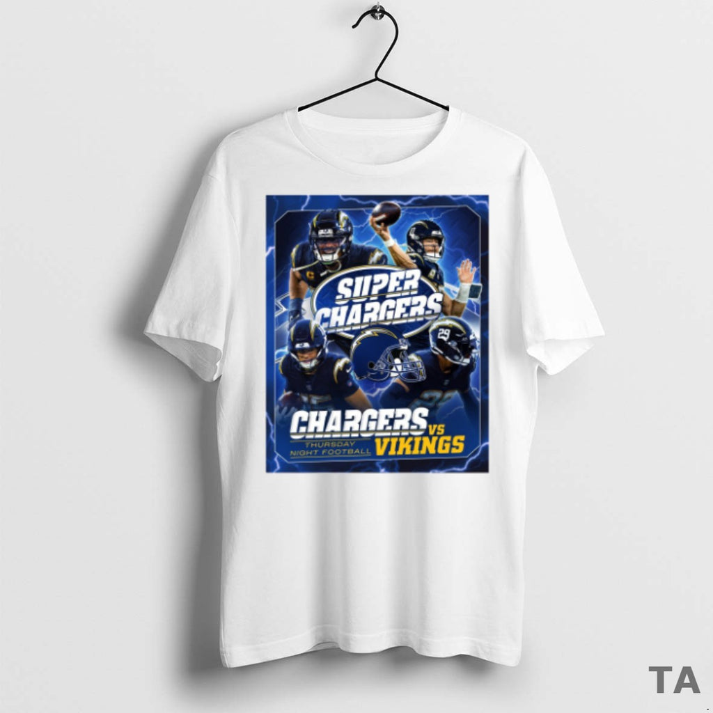 Top Chargers Vs Vikings Super Chargers Thursday Night Football 2025 T Shirt Sweater