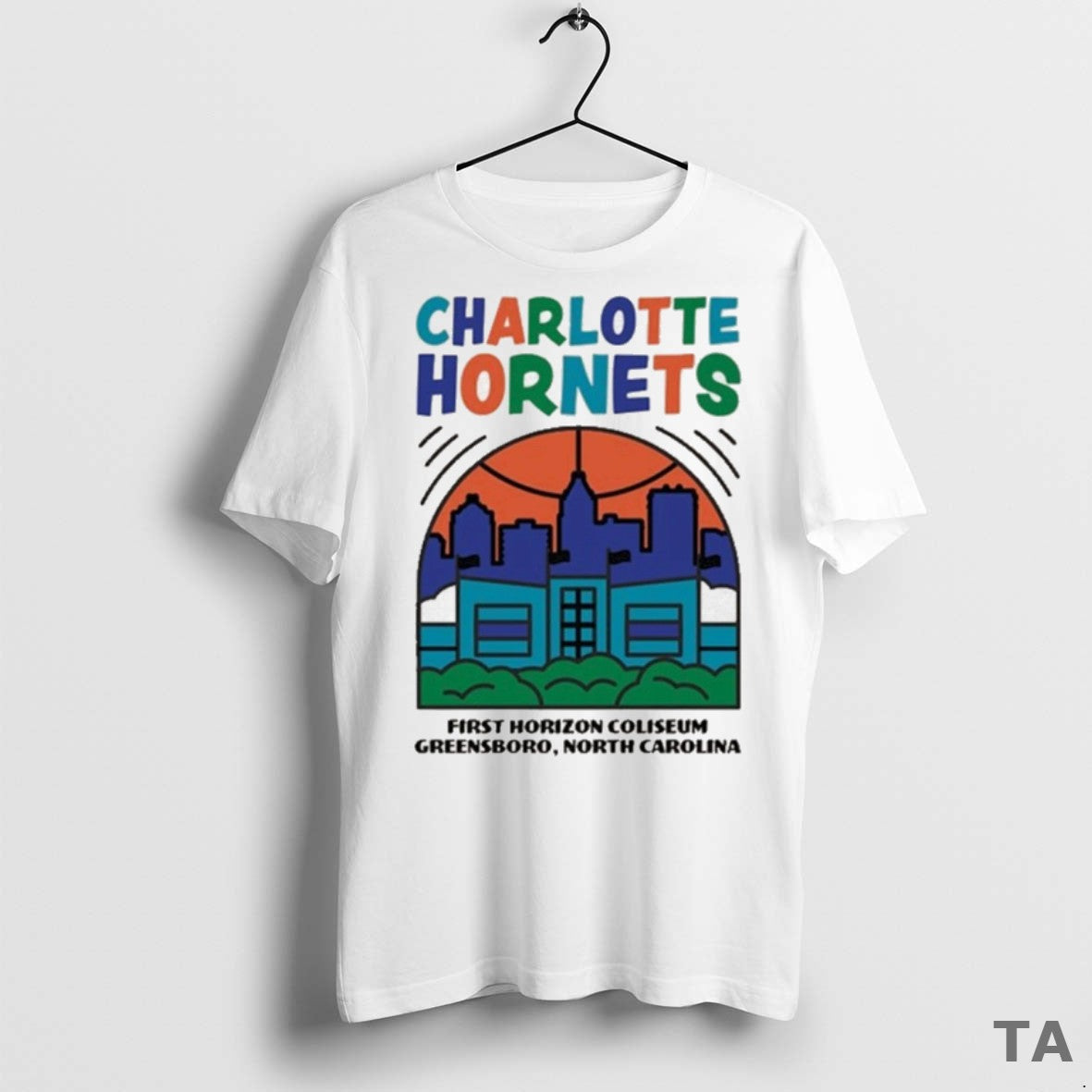 Top Charlotte Hornets First Horizon Coliseum Greensboro North Carolina 2025 T Shirt Sweater