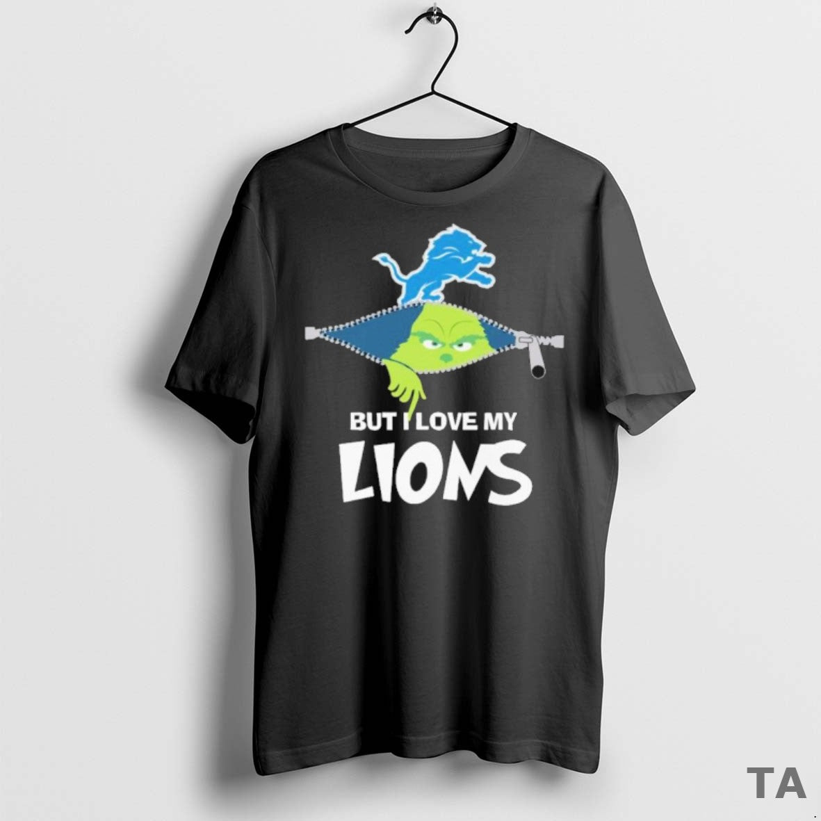 Top Christmas Grinch But I Love My Detroit Lions T Shirt Sweater
