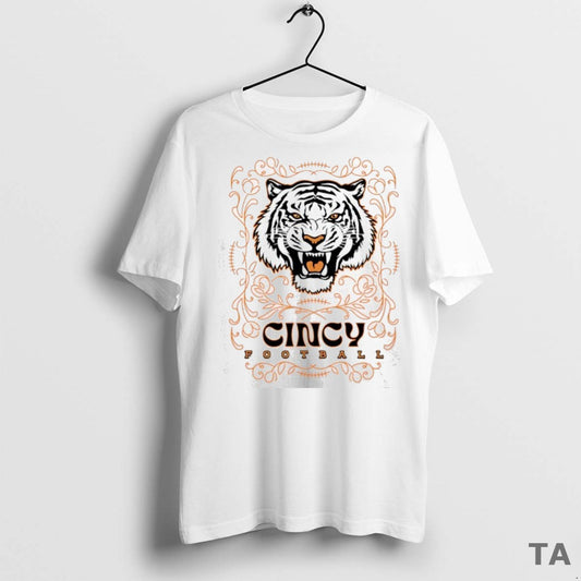 Top Cincy Football Tiger Pinstripe T Shirt Sweater