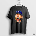 Top Clayton Kershaw Big Head Scream Los Angeles Dodgers 2025 World Champs T Shirt Sweater