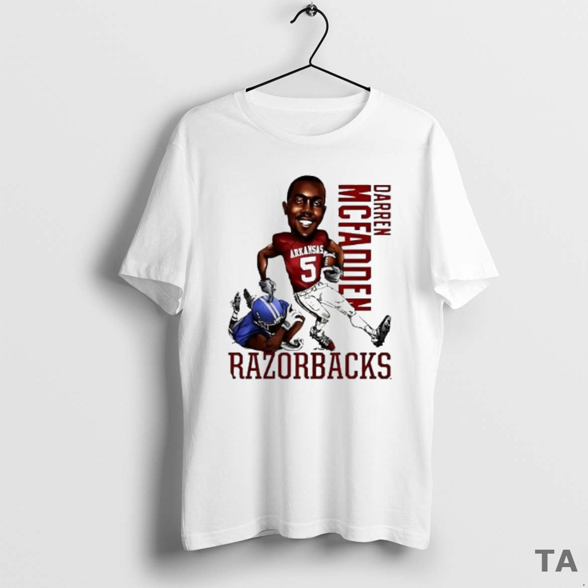 Top Darren Mcfadden Arkansas Razorback Caricature Cartoon T Shirt Sweater