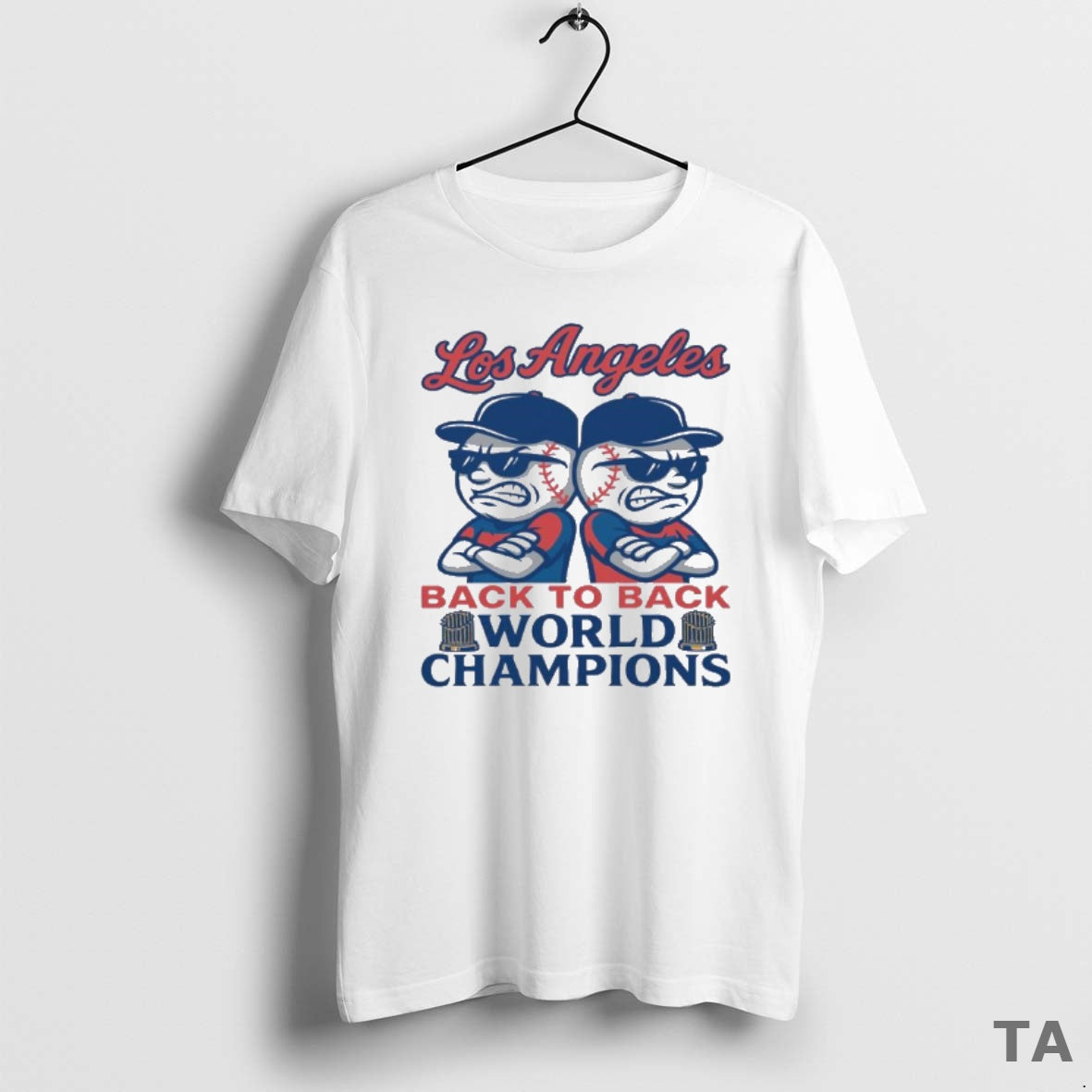 Top Emoji Los Angeles Dodgers Back To Back World Champions T Shirt Sweater