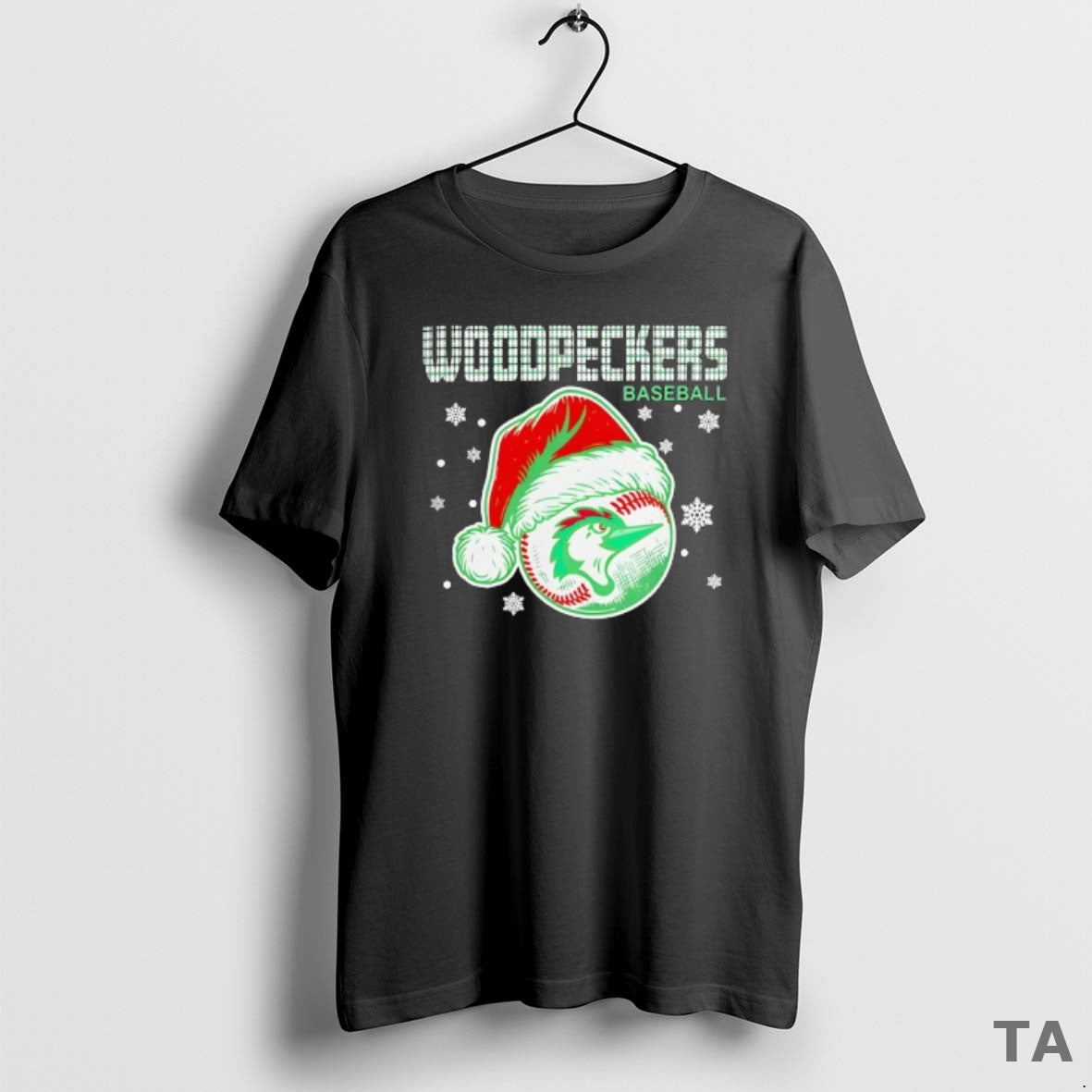 Top Fayetteville Woodpeckers Santa Hat Baseball Christmas T Shirt Sweater