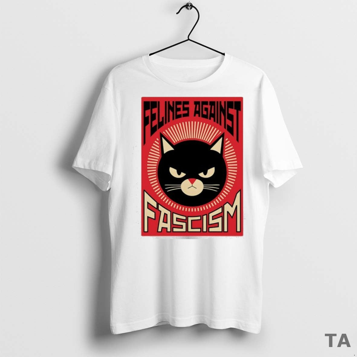 Top Felines Against Fascism Cat T Shirt Sweater