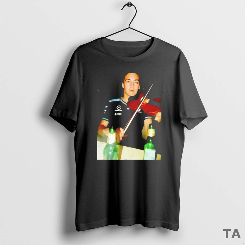 Top George Russell Playing The Violin T Shirt Sweater