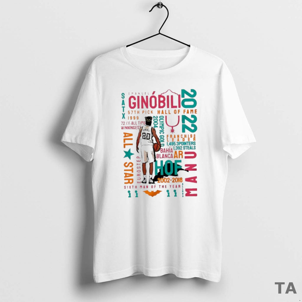 Top Ginobili Hof Fiesta Cloud Football T Shirt Sweater