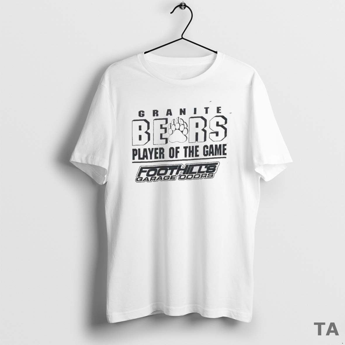 Top Granite Bears Player Of The Game Foothills Garage Doors T Shirt Sweater