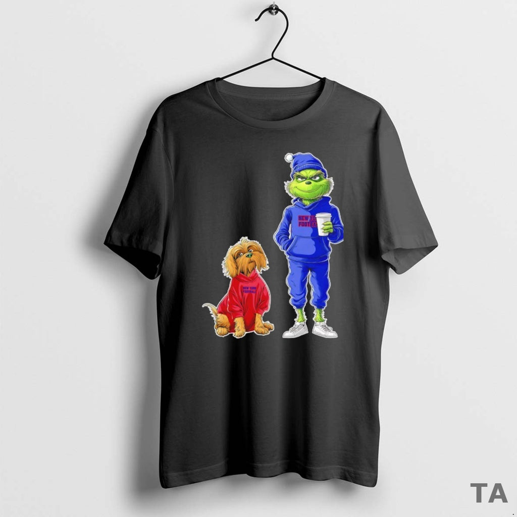 Top Grinch And Dog New York Giants Football Merry Christmas T Shirt Sweater
