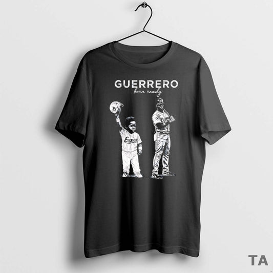Top Guerrero Born Ready Toronto Blue Jays Baseball Portrait Signature T Shirt Sweater