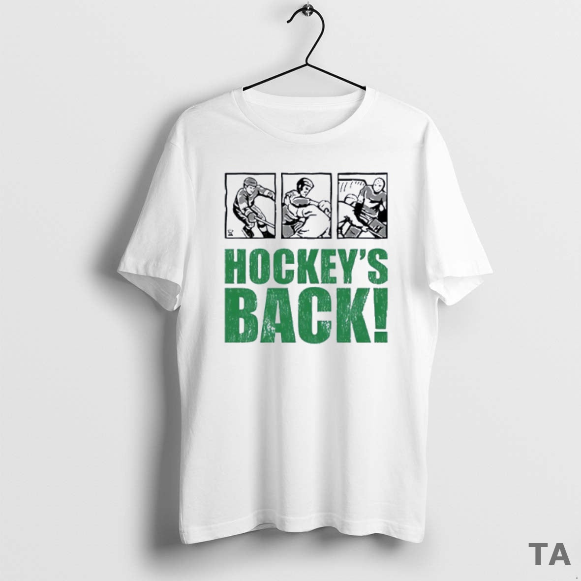 Top Hockeys Back Three Picture T Shirt Sweater