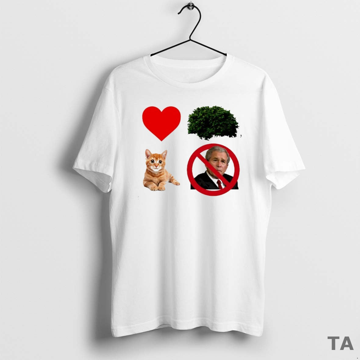 Top I Heart Bush The Pussy Not The President George W T Shirt Sweater