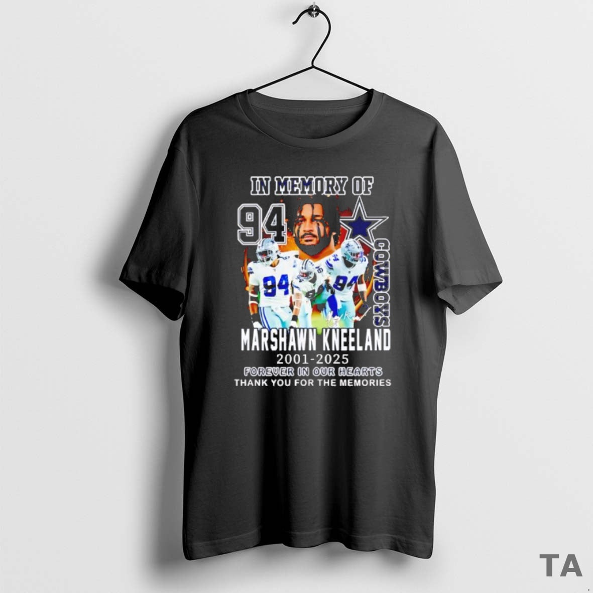 Top In Memory Of Cowboys Marshawn Kneeland 2021 2025 Forever In Our Hearts Black