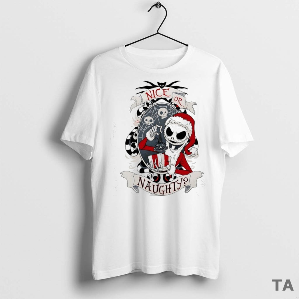 Top Jack Skellington And Sally Nice Or Naughty The Nightmare Before Christmas T Shirt Sweater