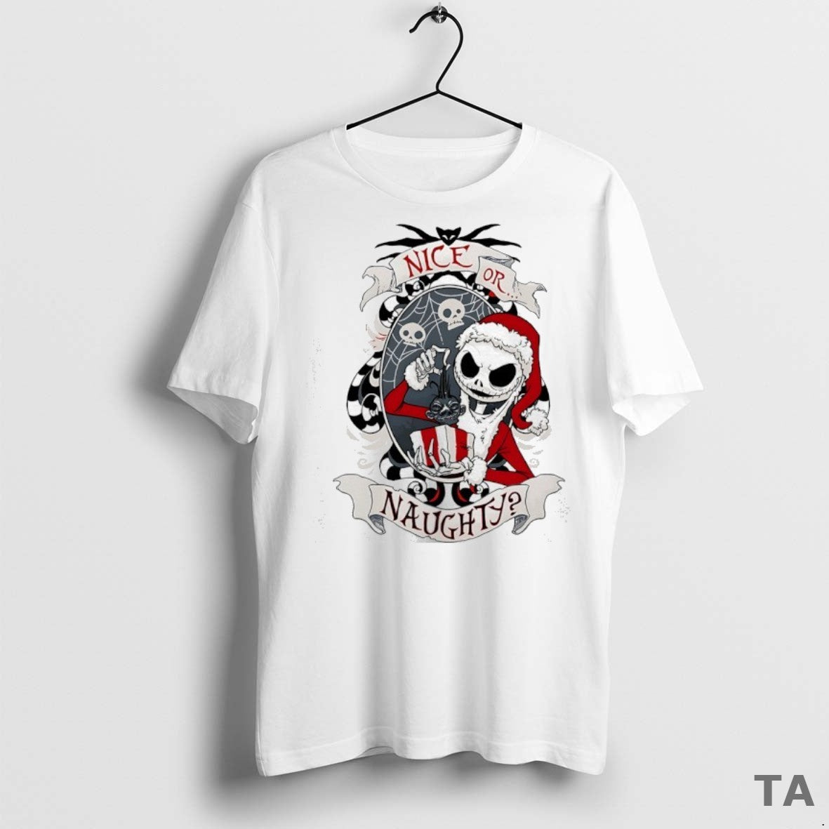 Top Jack Skellington And Sally Nice Or Naughty The Nightmare Before Christmas T Shirt Sweater