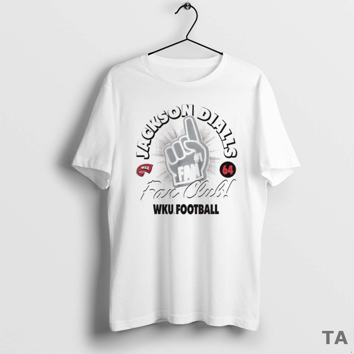 Top Jackson Dialls Red Fan Club Wku Football 64 T Shirt Sweater