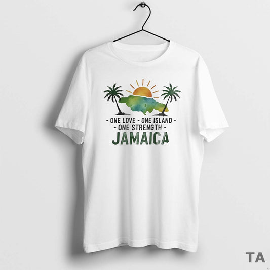 Top Jamaica One Love One Island One Strength T Shirt Sweater