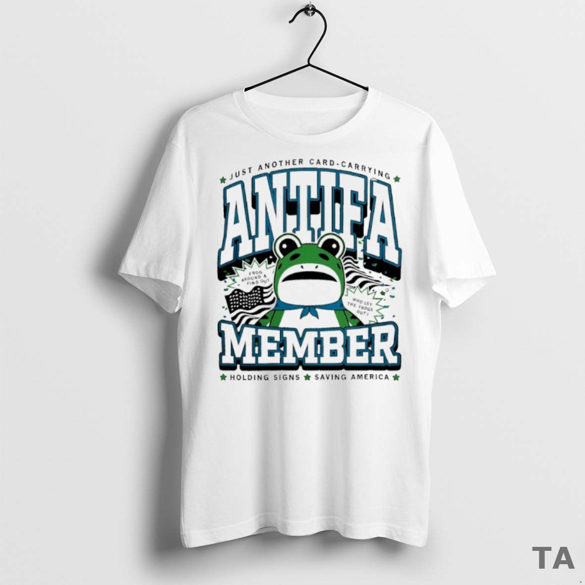 Top Just Another Card Carrying Antifa Member Frogs Member Graphic T Shirt Sweater