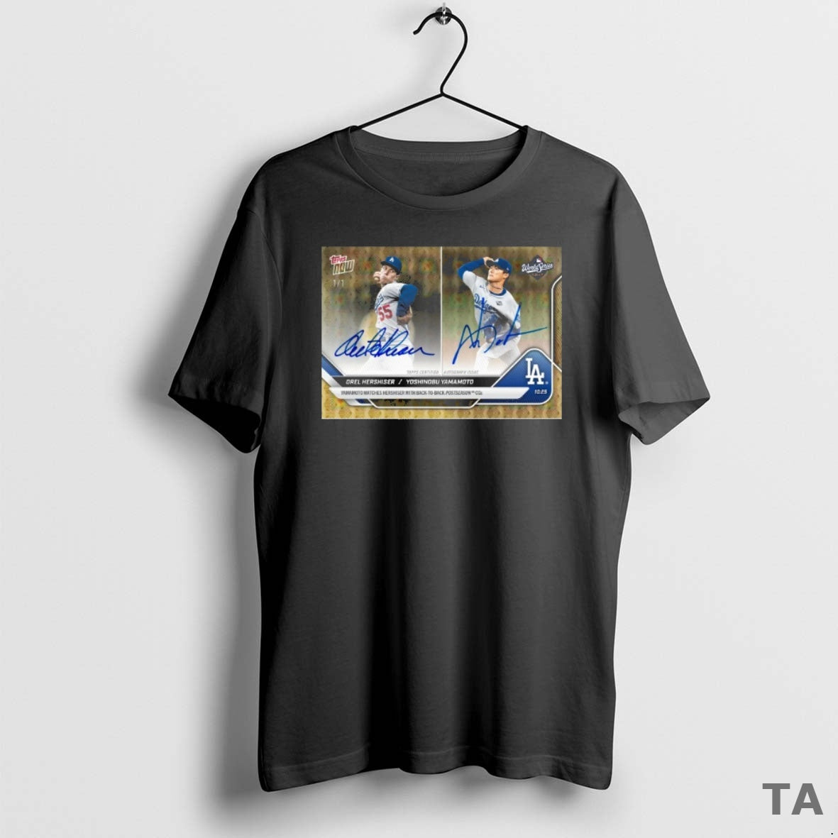 Top La Dodgers Orel Hershiser And Yoshinobu Yamamoto Topps Yamamoto Matches Hershiser With Back2back Postseason