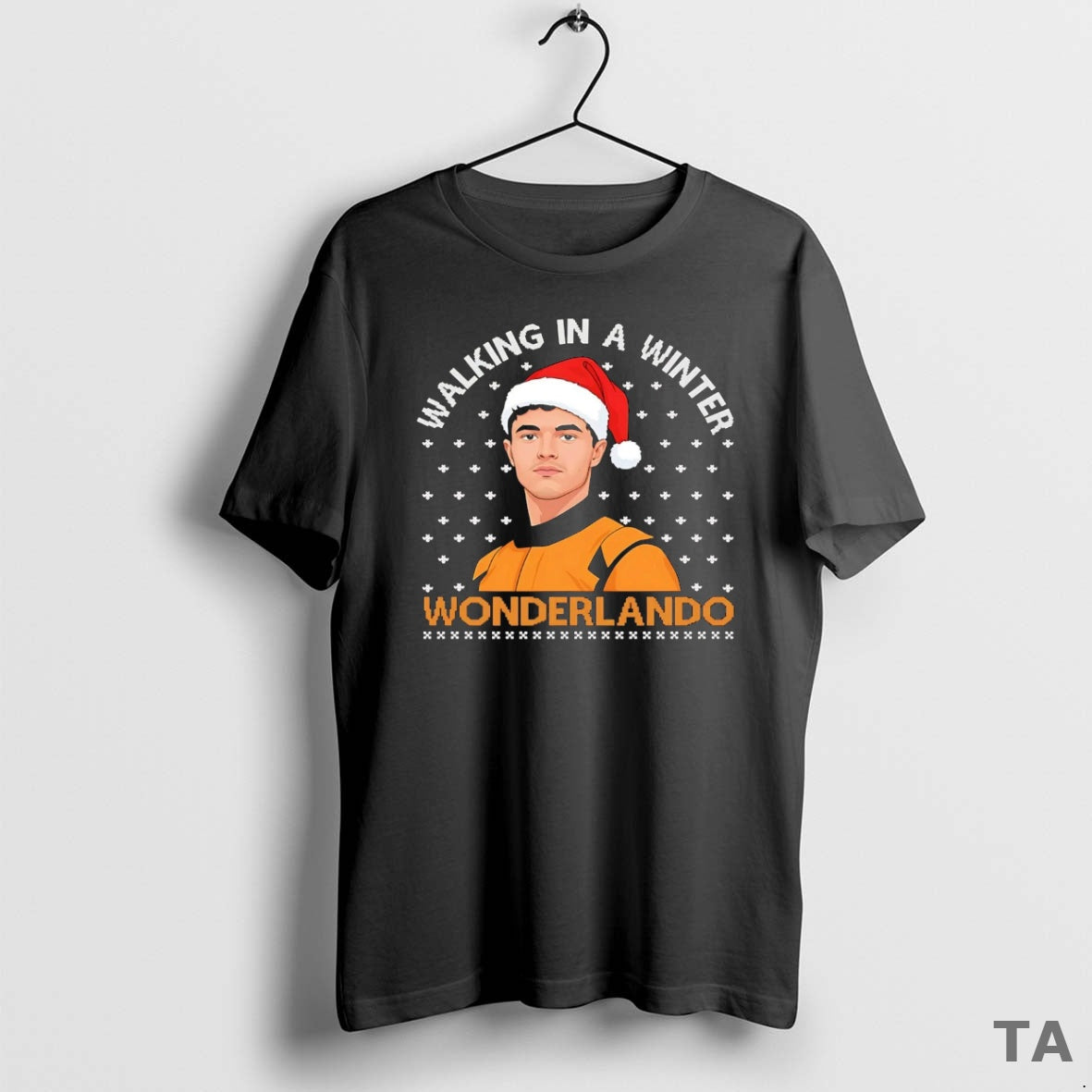 Top Lando Norris Walking In A Winter Wonderlando Christmas T Shirt Sweater