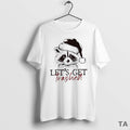 Top Lets Get Trashed Funny Raccoon Christmas T Shirt Sweater