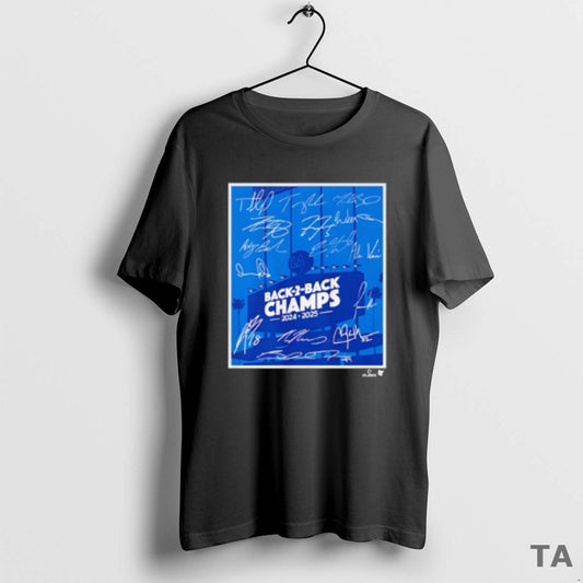 Top Los Angeles Baseball Back To Back Champs Signatures T Shirt Sweater