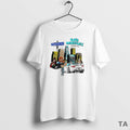 Top Los Angeles California Figueroa Street City Skyline Cartoon T Shirt Sweater