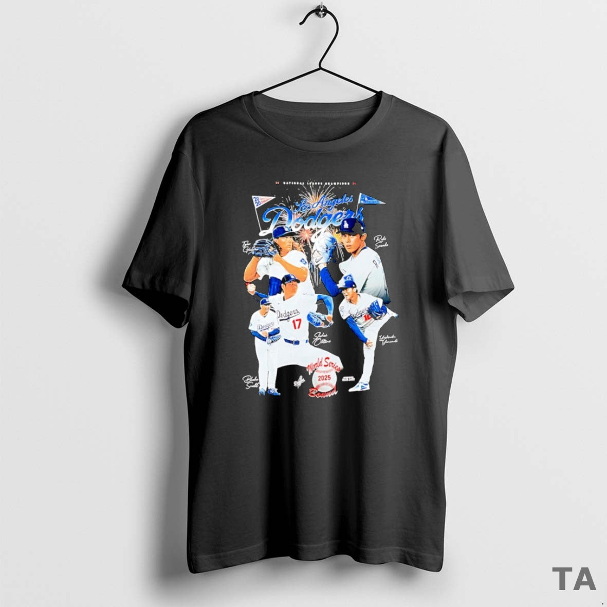 Top Los Angeles Dodgers 2025 World Series Bound Signature T Shirt Sweater