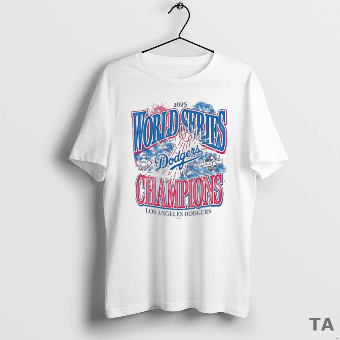 Top Los Angeles Dodgers 2025 World Series Champions Fireworks T Shirt Sweater