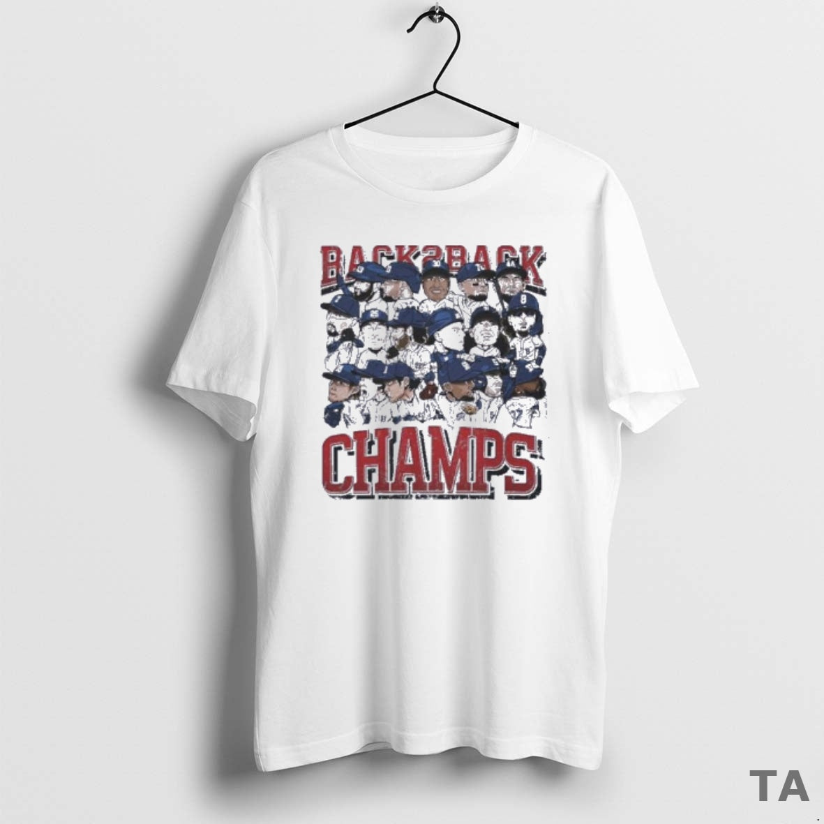Top Los Angeles Dodgers Baseball Back 2 Back Champs 2025 Team Cartoon T Shirt Sweater