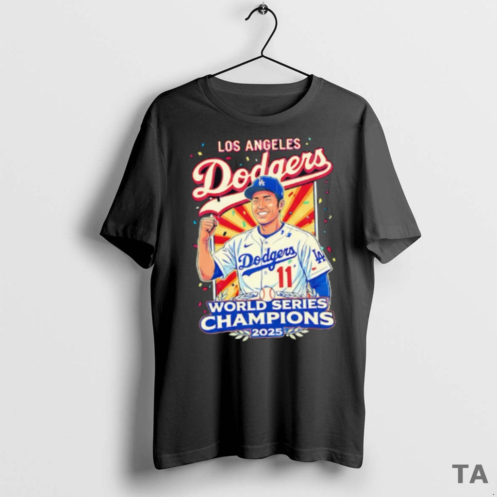 Top Los Angeles Dodgers Roki Sasaki 2025 World Series Champions T Shirt Sweater