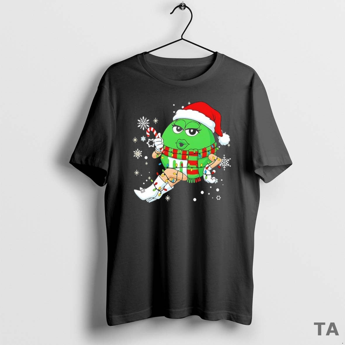 Top M And M Candies Green Merry Christmas T Shirt Sweater