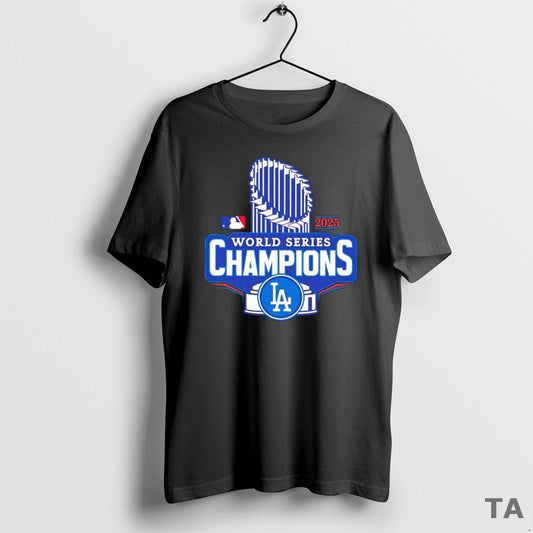 Top Mlb Los Angeles Dodgers 2025 World Series Champions Trophy T Shirt Sweater