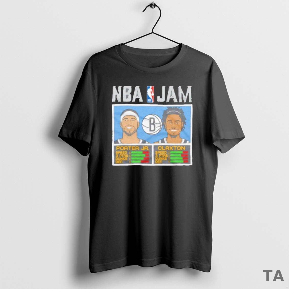 Top Nba Jam Nets Porter Jr T Shirt Sweater