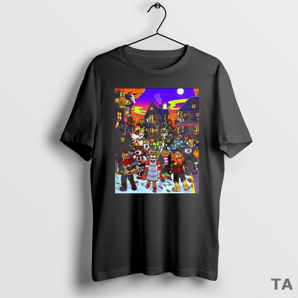 Top Nhl Mascot Happy Halloween Cartoon 2025 T Shirt Sweater