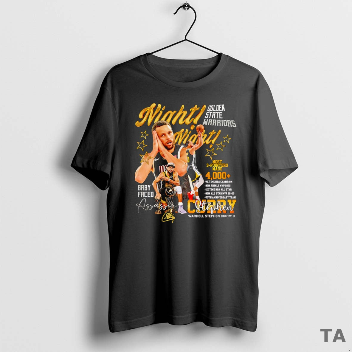 Top Night Night Baby Faced Most 3 Pointers Made 4000 Stephen Curry T Shirt Sweater