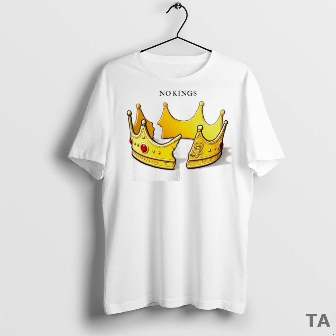 Top No Kings Protest Broken Crown T Shirt Sweater