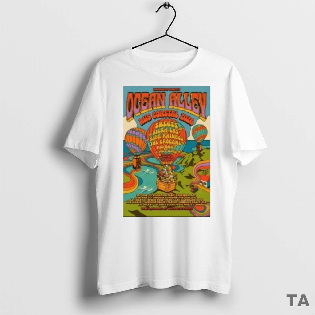 Top Ocean Alley Aus Coastal 2026 Tour T Shirt Sweater