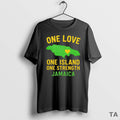 Top One Love One Island One Strength Support Jamaica T Shirt Sweater