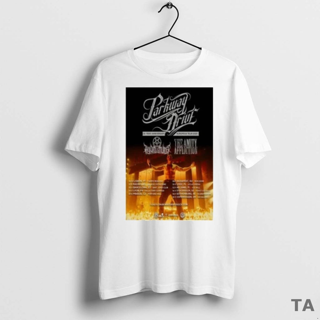 Top Parkway Drive 20 Year Anniversary European Tour 2025 T Shirt Sweater