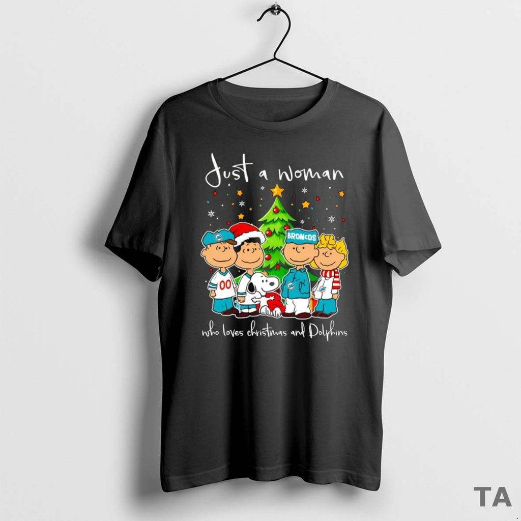 Top Peanuts Just A Woman Who Loves Christmas And Dolphins T Shirt Sweater