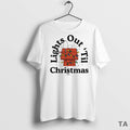 Top Peanuts Lights Out Til Christmas T Shirt Sweater