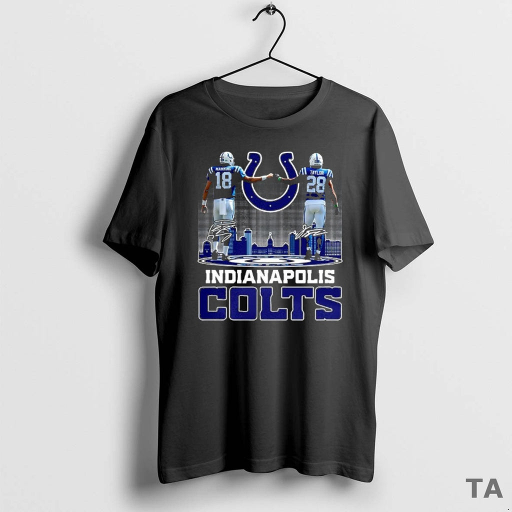 Top Peyton Manning Touch Hand Jonathan Taylor Indianapolis Colts Signature T Shirt Sweater