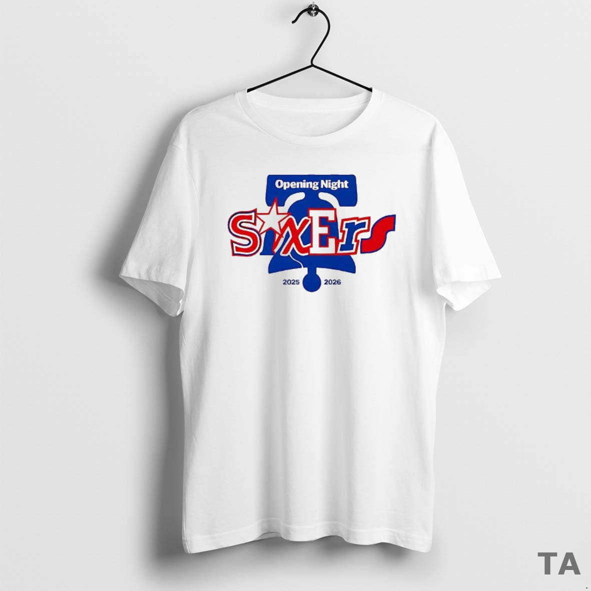 Top Philadelphia 76ers Nba Opening Night 2025 2026 Logo T Shirt Sweater