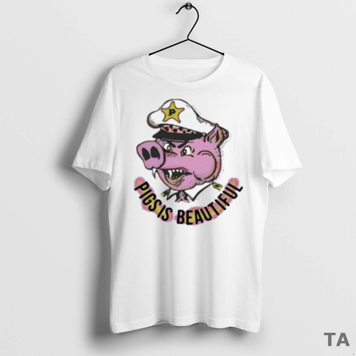 Top Pigs Is Beautiful Police T Shirt Sweater