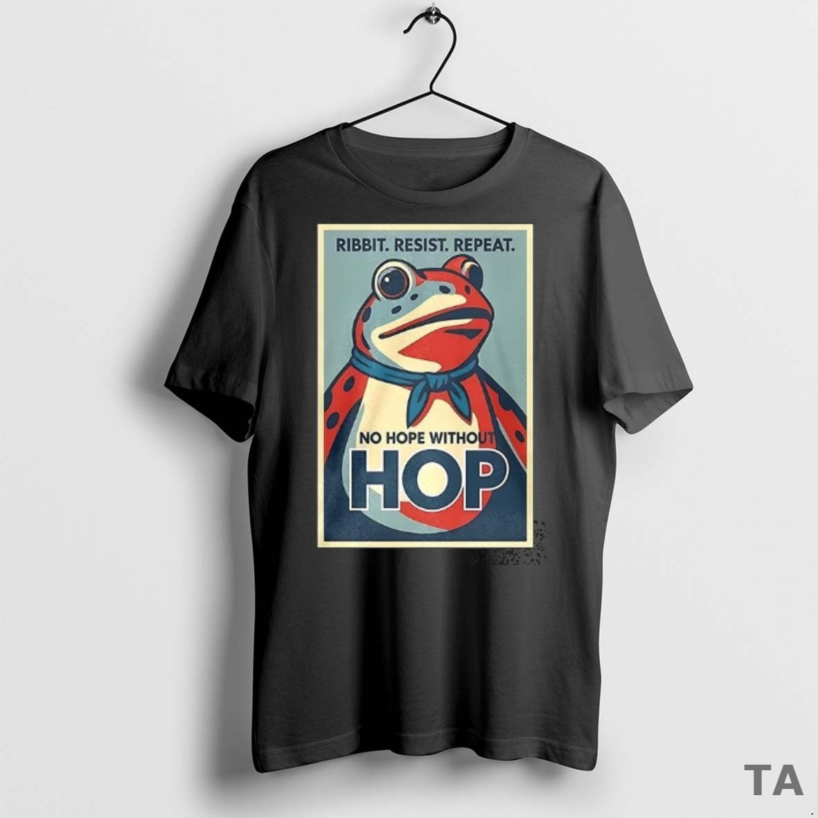 Top Portland Frog Ribbit Resist Repeat No Hope Without Hop T Shirt Sweater