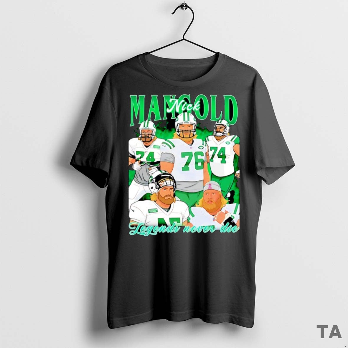 Top Rip Nick Mangold Legends Never Die Ny Jets Graphic T Shirt Sweater