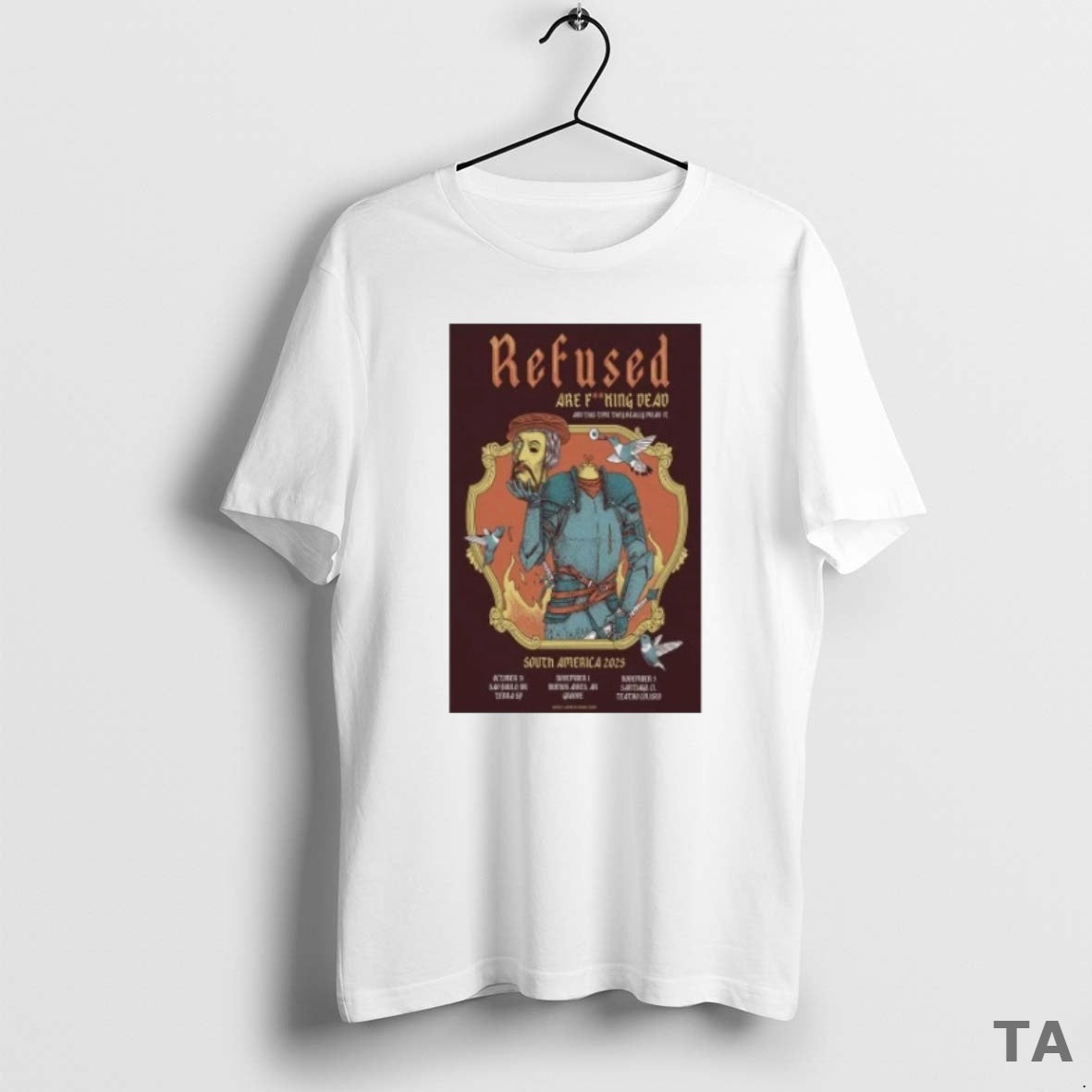 Top Refused Are Fcking Dead South America 2025 Tour T Shirt Sweater