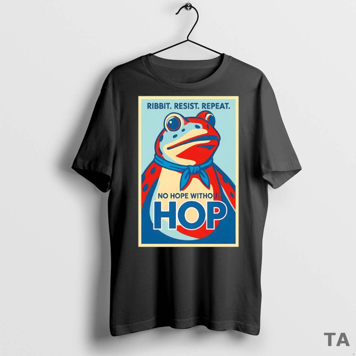 Top Ribbit Resist Repeat No Hope Without Hop T Shirt Sweater