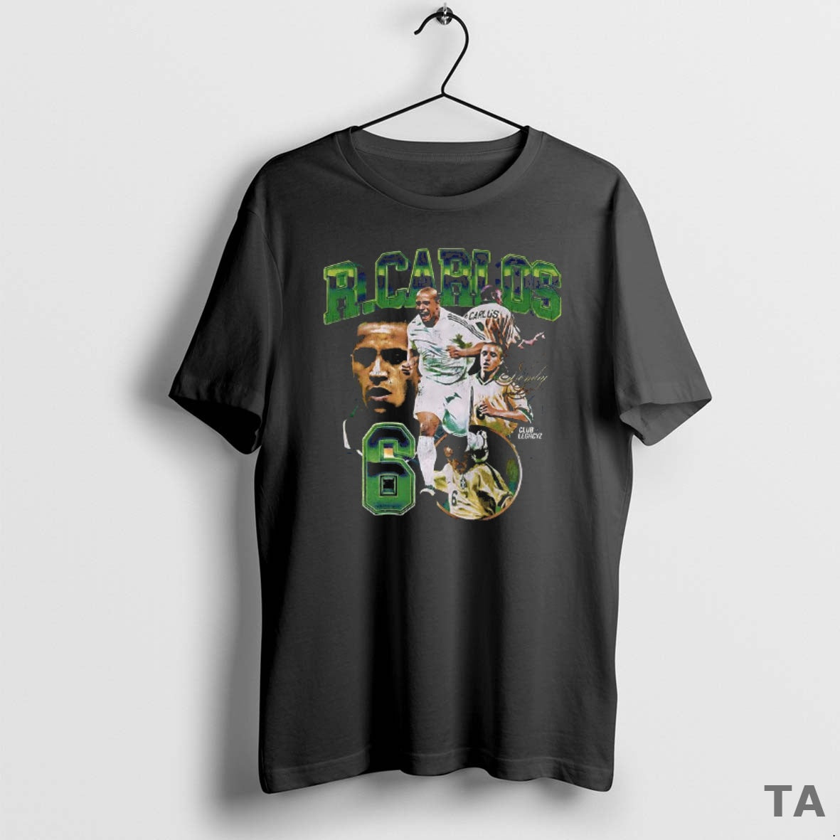 Top Roberto Carlos Number 6 Graphic Vintage T Shirt Sweater